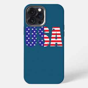 USA Patriotic American Flag For Men Women Kids iPhone 13 Pro Max Case