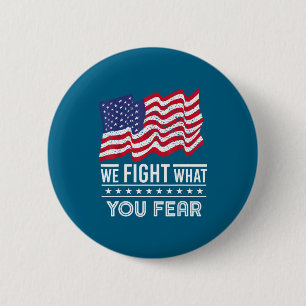Usa Patriotic American Flag Freedom Design 6 Cm Round Badge