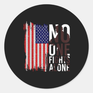 Usa patriotic - american flag freedom - pride classic round sticker