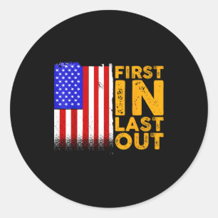 Usa patriotic - american flag freedom - pride classic round sticker