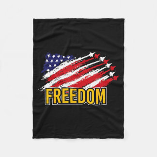 Usa patriotic - american flag freedom - pride fleece blanket