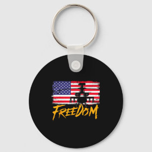 Usa patriotic - american flag freedom - pride key ring