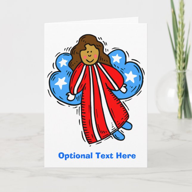 USA-Patriotic Angel Card (Front)