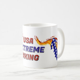 USA Patriotic Biking BMX Coffee Mug