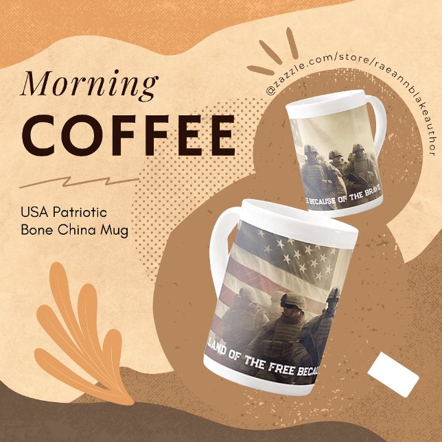 USA Patriotic Bone China Mug (Creator Uploaded)