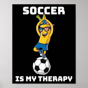 Usa Patriotic Bynana Doing Yoga Soccer Is My Thera Poster