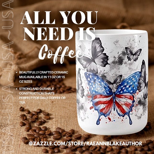 USA Patriotic Ceramic Mug (Creator Uploaded)
