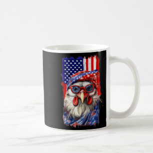 USA Patriotic Chicken 4th Of July Independence Day Coffee Mug