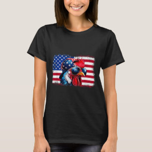 USA Patriotic Chicken 4th Of July Independence Day T-Shirt