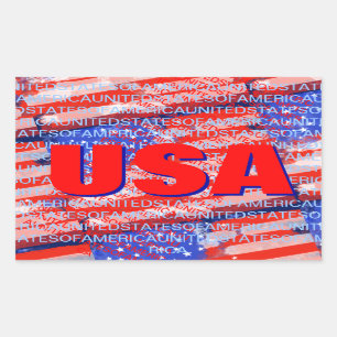 USA patriotic country flag Rectangular Sticker