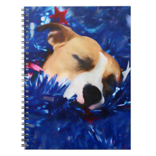 USA Patriotic Dog American Pit Bull Terrier Notebook