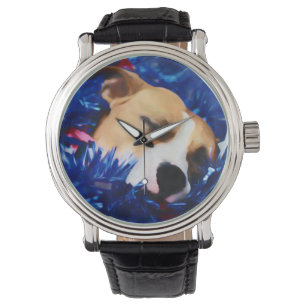 USA Patriotic Dog American Pit Bull Terrier Watch