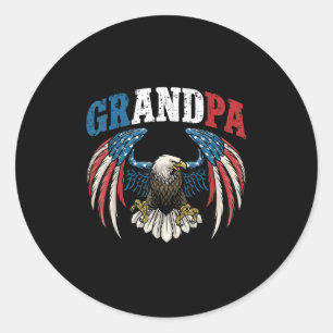 Usa Patriotic Eagle American Flag Fourth Of July G Classic Round Sticker