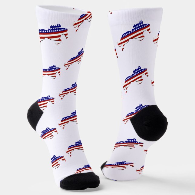 USA Patriotic Equestrian  Socks (Angled)