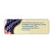 USA Patriotic Flag Customised Return Address