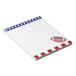 USA Patriotic Football Sports Notepad
