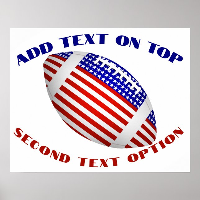 USA Patriotic Football Sports Poster (Front)