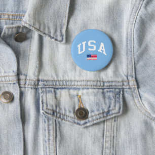 USA Patriotic Independence Day American Flag 6 Cm Round Badge