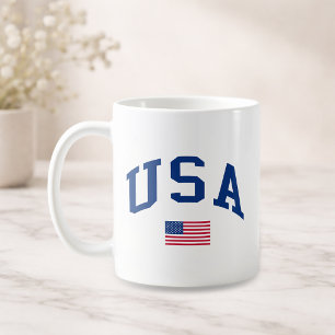 USA Patriotic Independence Day American Flag Coffee Mug