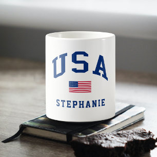 USA Patriotic Independence Day American Flag Coffee Mug