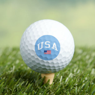 USA Patriotic Independence Day American Flag Golf Balls