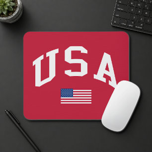 USA Patriotic Independence Day American Flag Mouse Pad