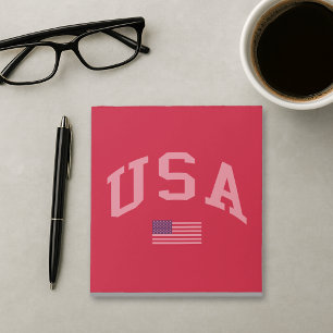 USA Patriotic Independence Day American Flag Notepad