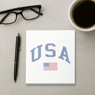 USA Patriotic Independence Day American Flag Notepad