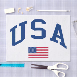 USA Patriotic Independence Day American Flag Tissue Paper