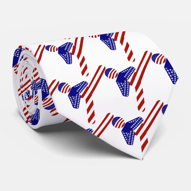 USA Patriotic Martial Arts TAEKWONDO  Tie (Rolled)