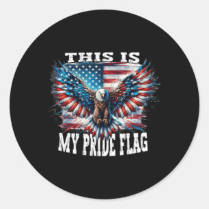 Usa Patriotic Mens American Flag Usa Eagle Flag 4t Classic Round Sticker