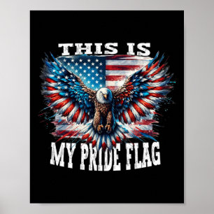 Usa Patriotic Mens American Flag Usa Eagle Flag 4t Poster
