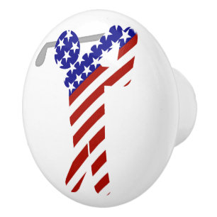 USA Patriotic MEN'S GOLF Ceramic Knob