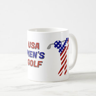 USA Patriotic Men's Golf Coffee Mug