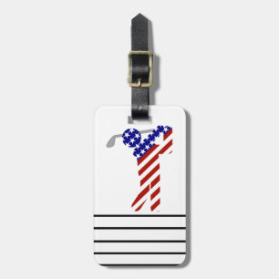 USA Patriotic MEN'S GOLF Luggage Tag