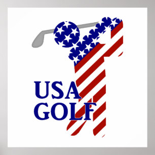 USA Patriotic MEN'S GOLF Poster