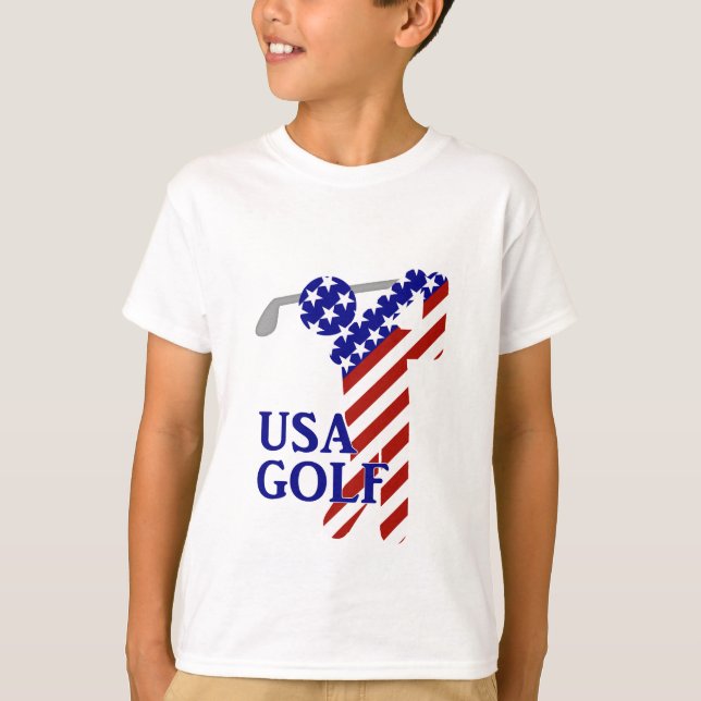 USA Patriotic MEN'S GOLF T-Shirt (Front)