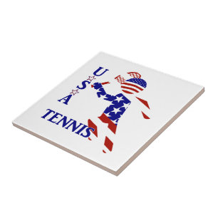 USA Patriotic MEN'S TENNIS Ceramic Tile