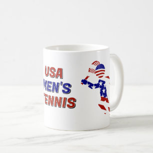 USA Patriotic Men's Tennis Coffee Mug