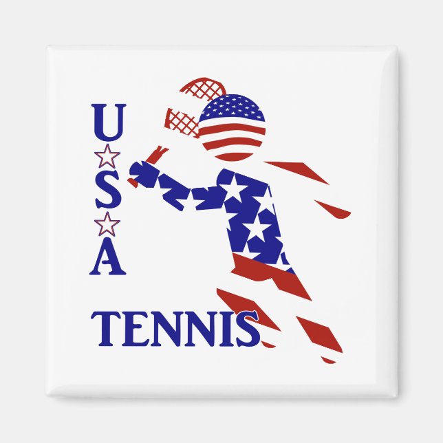 USA Patriotic MEN'S TENNIS Magnet (Front)