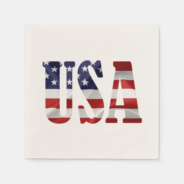 USA Patriotic Napkin (Front)