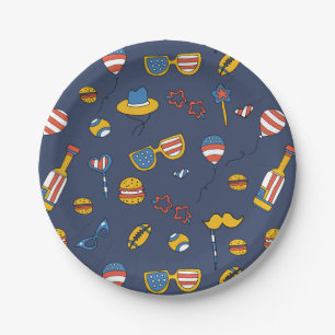USA Patriotic Paper Plate