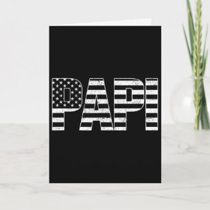 Usa Patriotic Papi Father's Day American Flag 4th Card