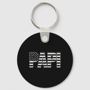 Usa Patriotic Papi Father's Day American Flag 4th Key Ring