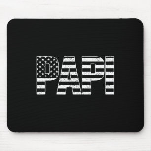 Usa Patriotic Papi Father's Day American Flag 4th Mouse Pad