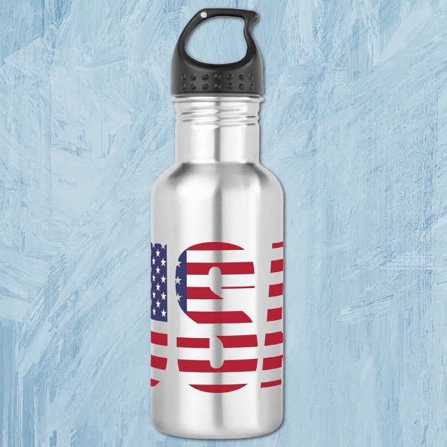 USA Patriotic Personalised 18oz.  532 Ml Water Bottle (Creator Uploaded)