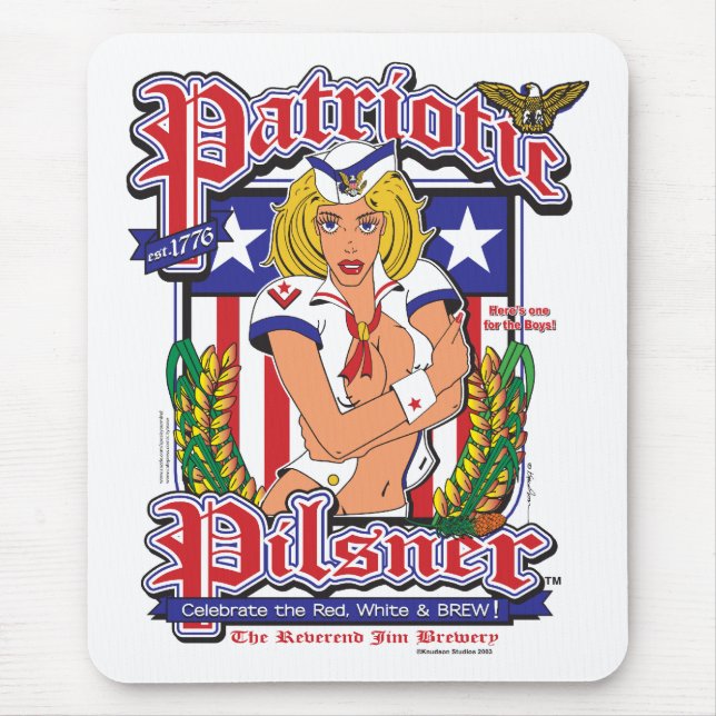 USA/Patriotic Pilsner Mouse Pad (Front)