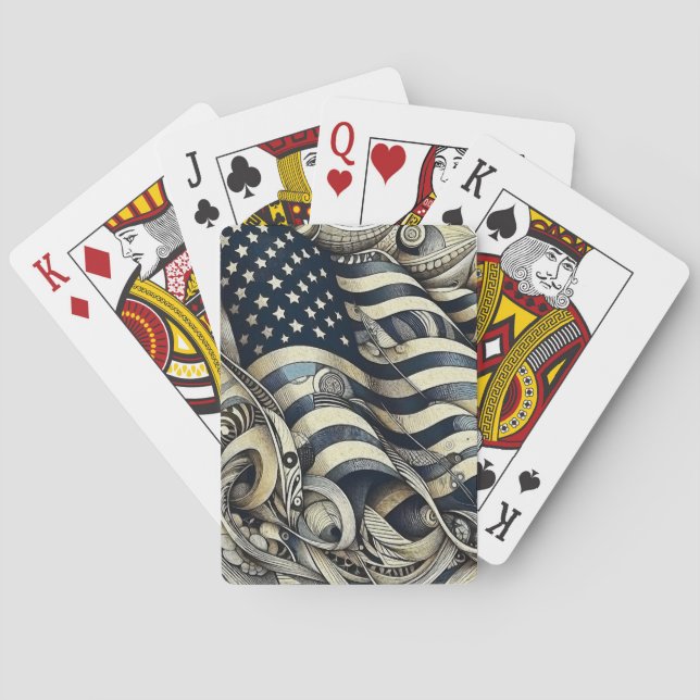 USA Patriotic Pride Playing Cards (Back)