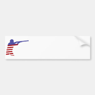 USA Patriotic Rifle Shooting Bumper Sticker