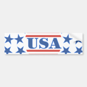 USA Patriotic Stars and Stripes Bumper Sticker